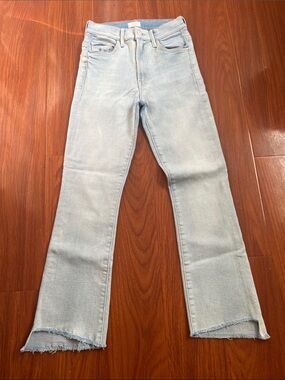 MOTHER Light Wash Flare Jeans - Pale Blue